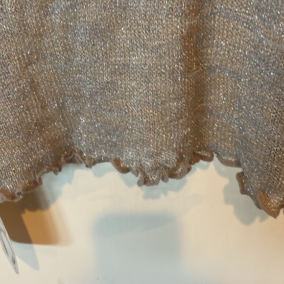 NWT Faux Vest/Top/Shawl Wrap Sparkly Taupe - Picture 3 of 6